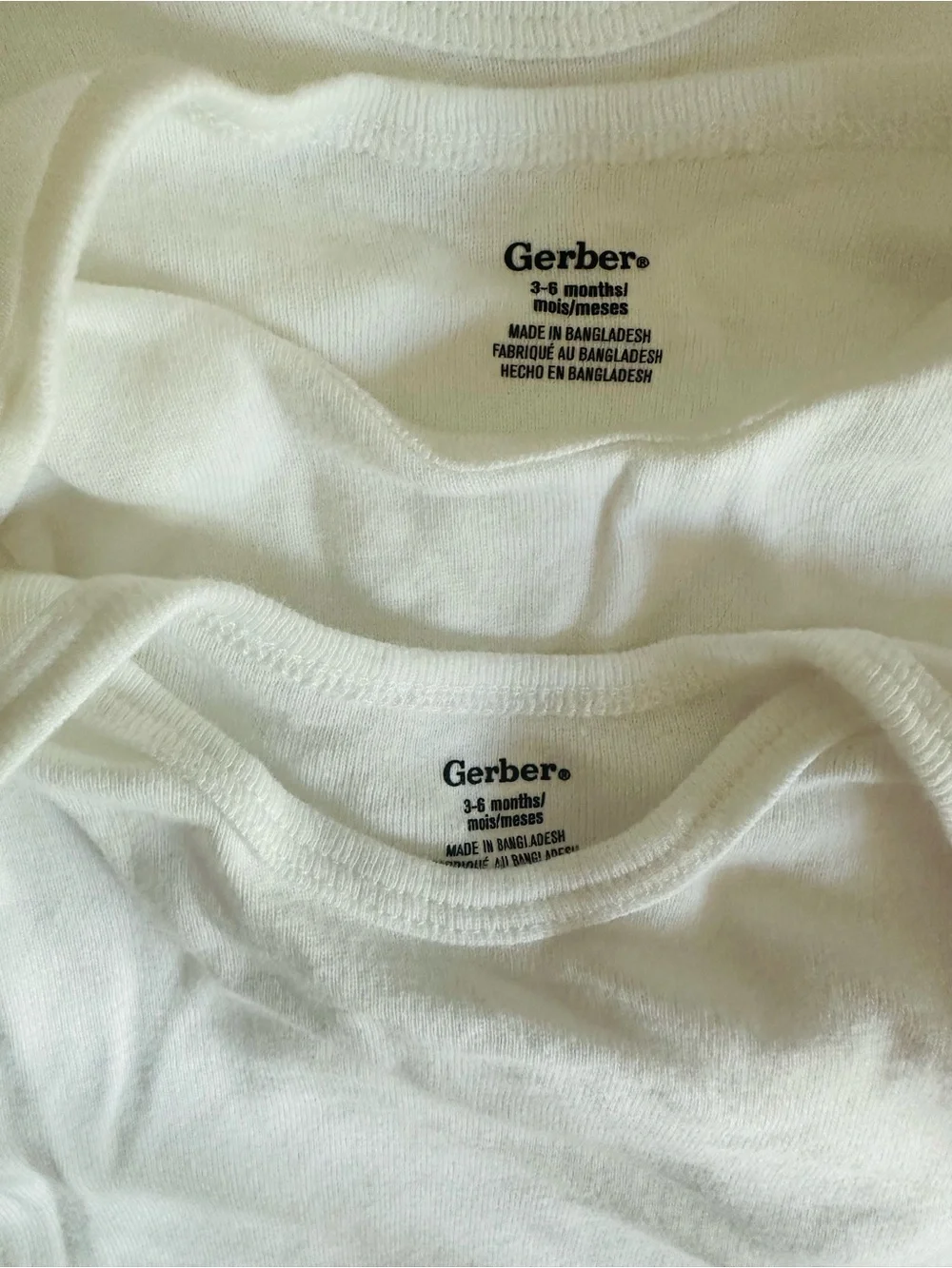 Baby Assorted White Cotton Onesies Multiple Sizes Bundle NB, 0-3, 3-6